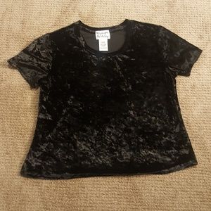 Velvet, boxy crop top